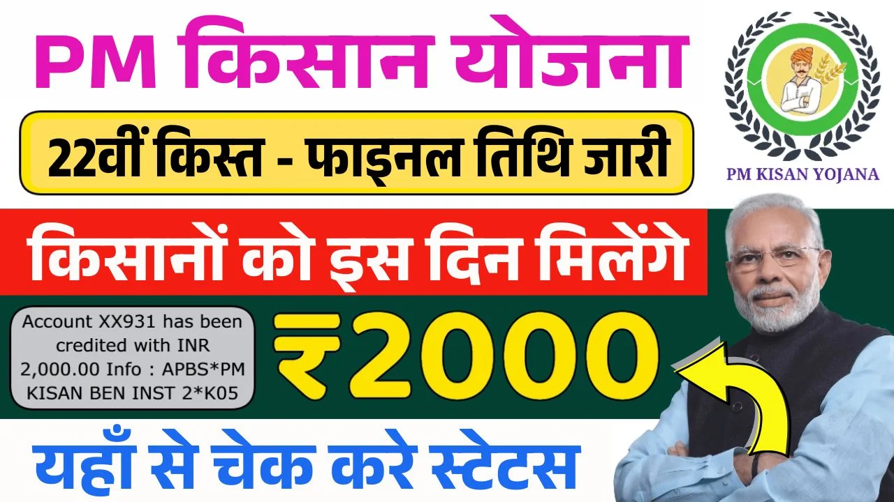 PM Kisan 22th Installment Date Out