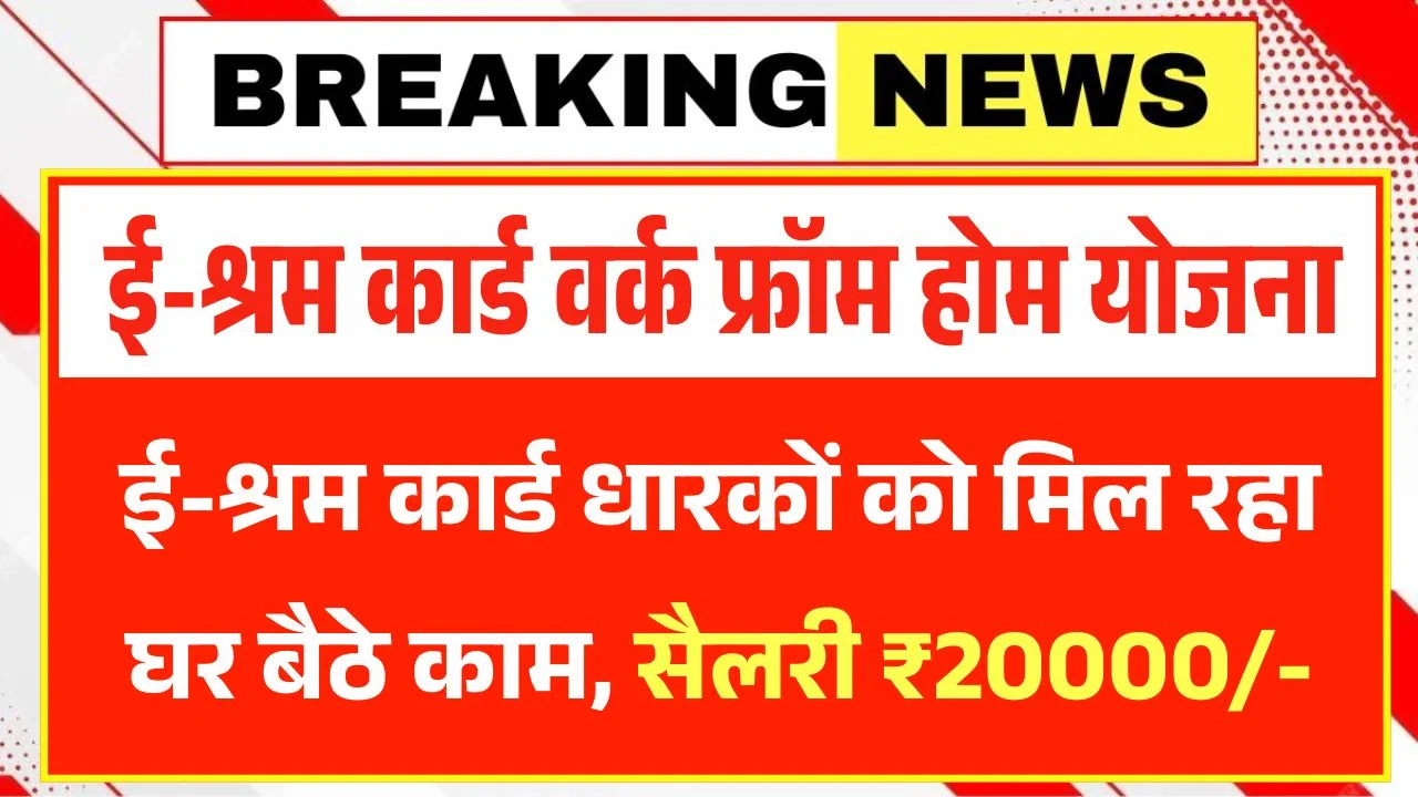 e Shram Card Work From Home Yojana